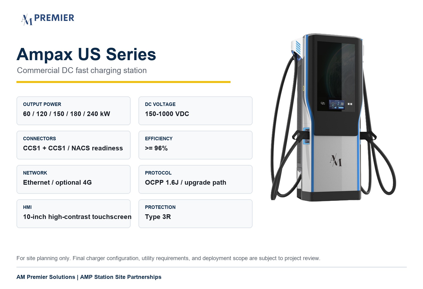 Ampax US Series specification sheet